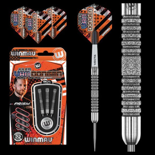 WINMAU JULES VAN DONGEN STEEL TIP DARTS - 22GM